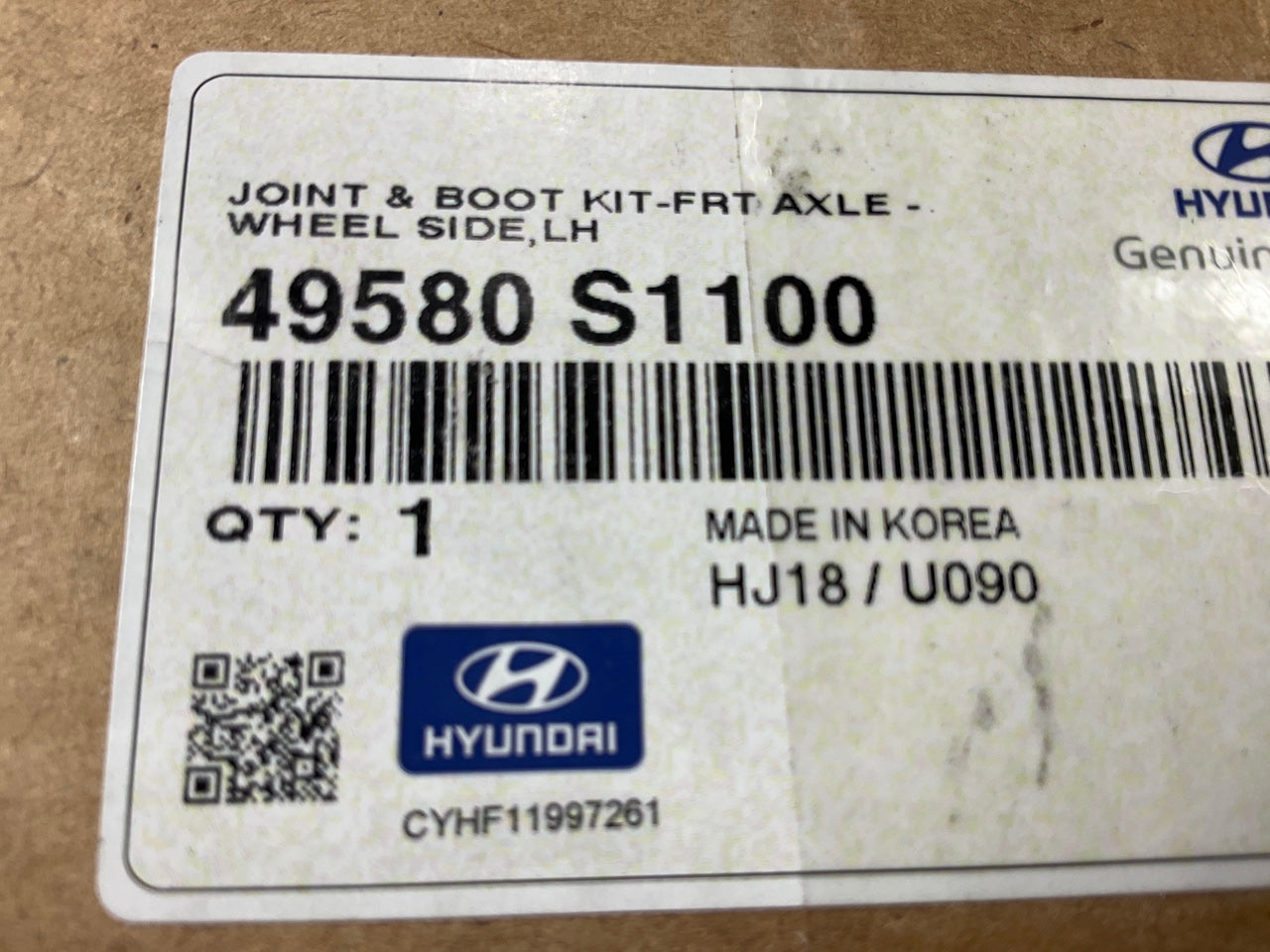 Left Driver Side Front Axle Wheel Side CV Axle Joint Boot OEM For 20-23 Palisade