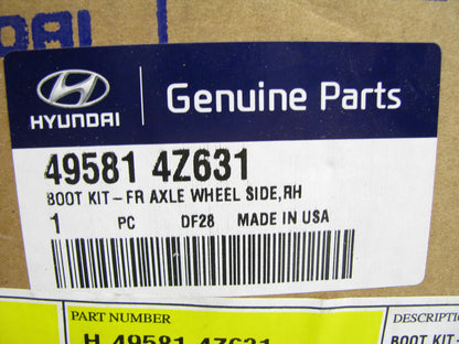 NEW - OEM 495814Z631 FRONT RIGHT CV Axle Joint Kit For 2016-18 Hyundai Santa Fe