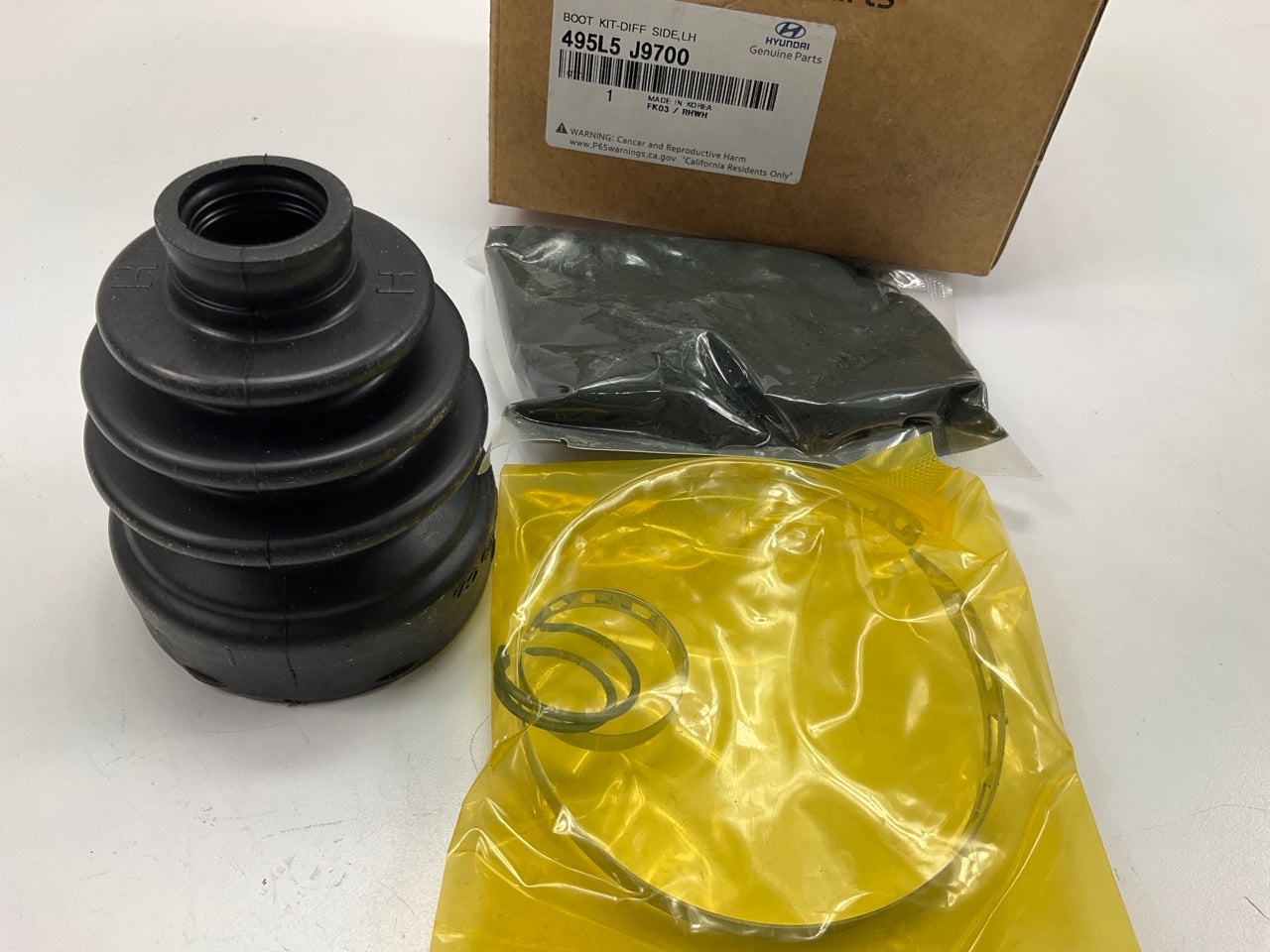 Left Drivers CV Axle, Inner Diff Side CV Axle Boot OEM For 22-23 Kona 495L5J9700