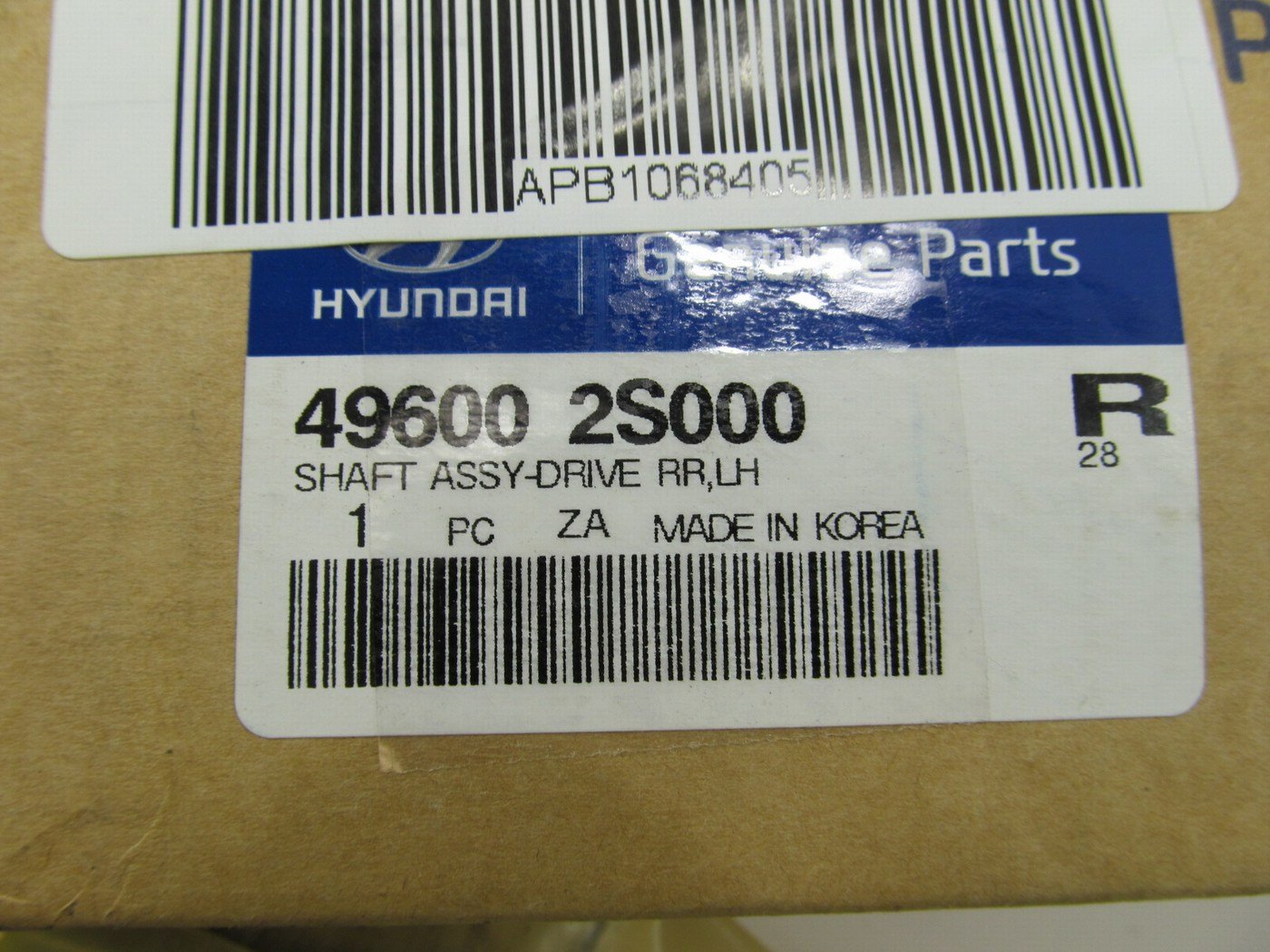 NEW - OEM 496002S000 Rear Left Axle Shaft For 2010-2013 Hyundai Tucson AWD