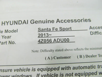NEW Remote Start Kit With Key Fobs OEM For 2013-2015 Hyundai Santa Fe 4Z056ADU00