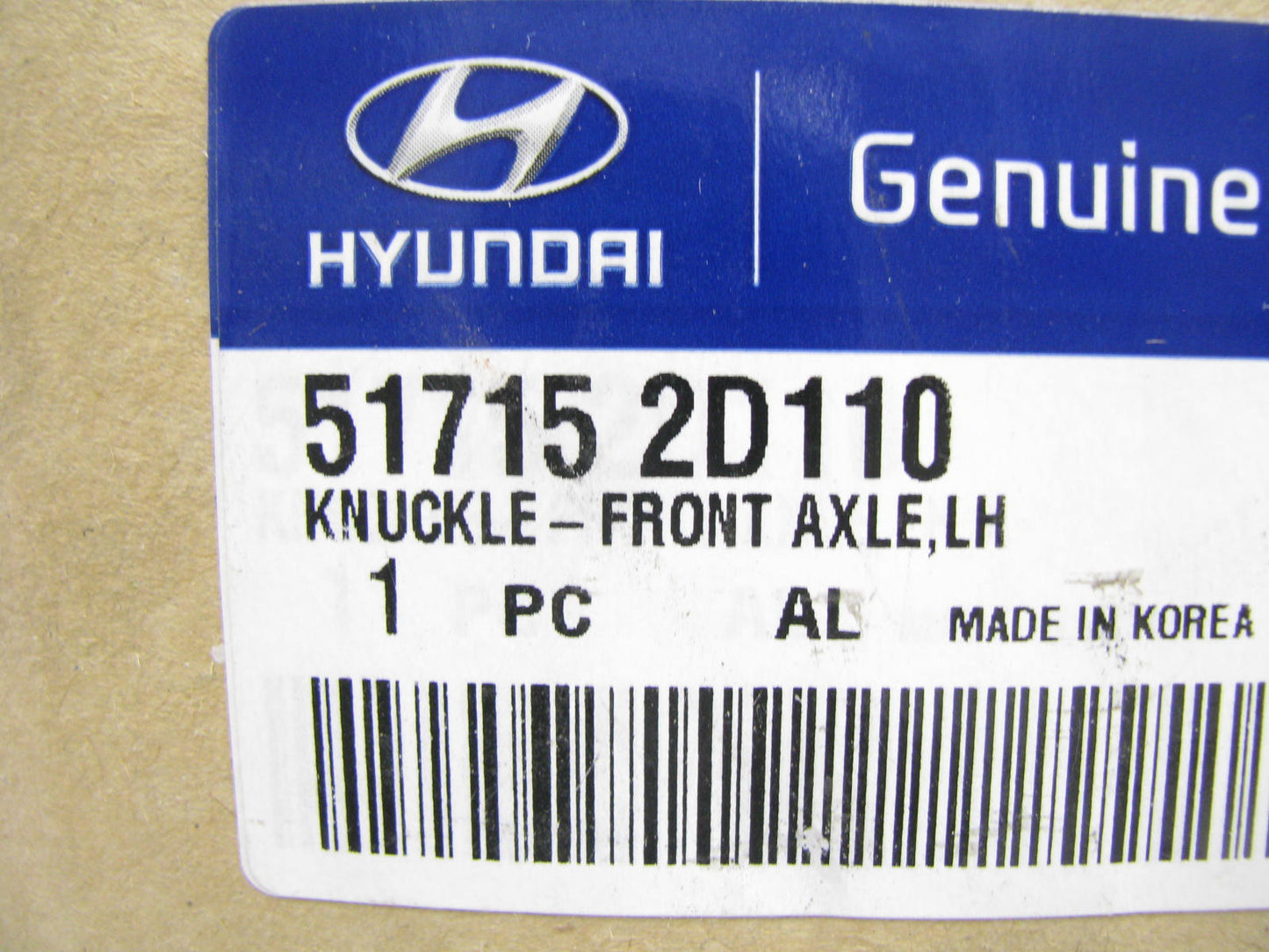 NEW - OEM 51715-2D110 FRONT LEFT Steering Knuckle For 2001-2006 Elantra W/O ABS