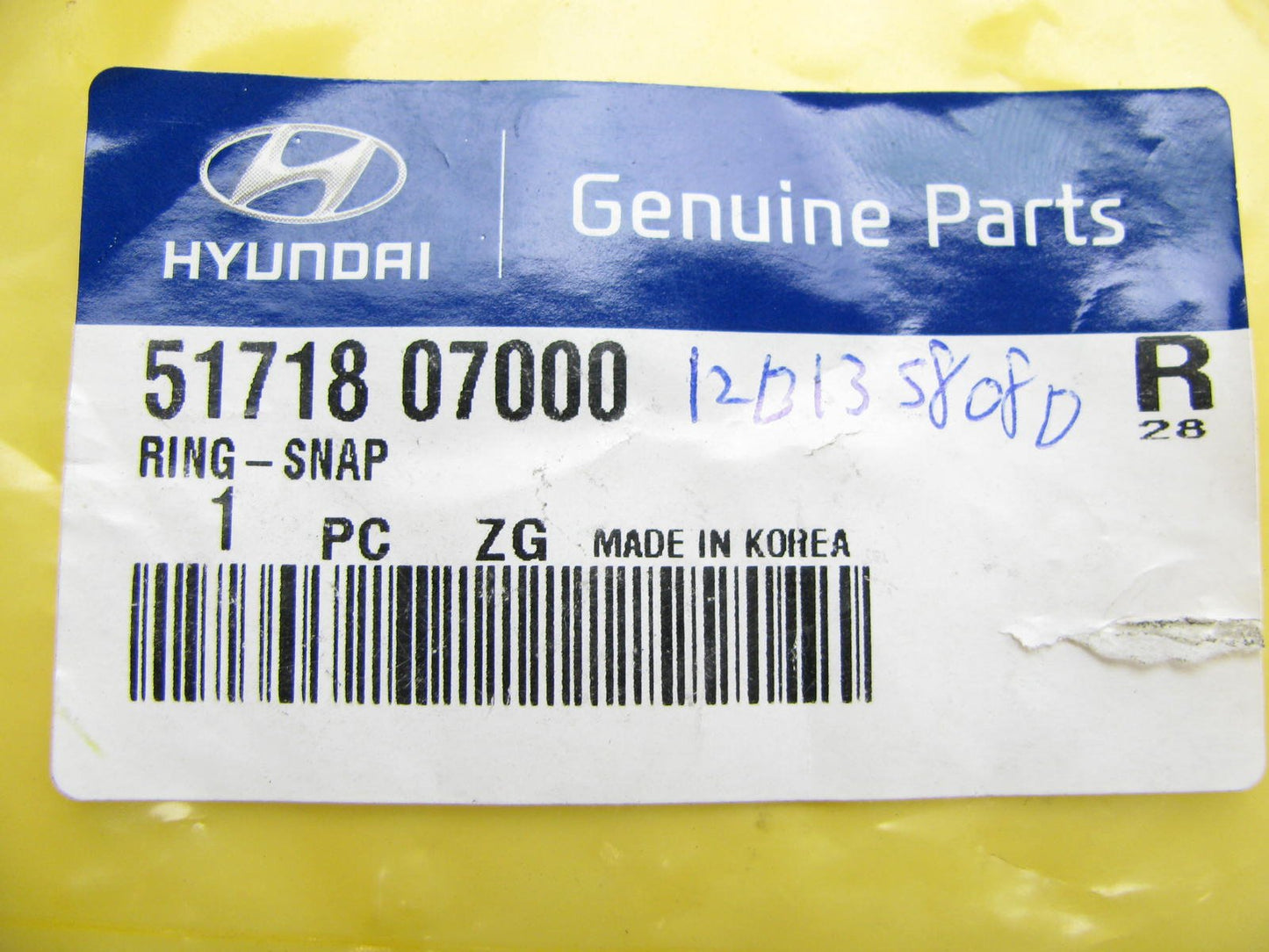 Front Wheel Bearing Snap Ring OEM For 2012-2016 Hyundai Accent 5171807000