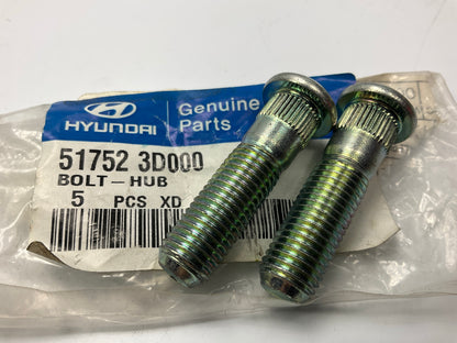 (2) NEW - OEM 517523D000 Wheel Lug Studs For Hyundai