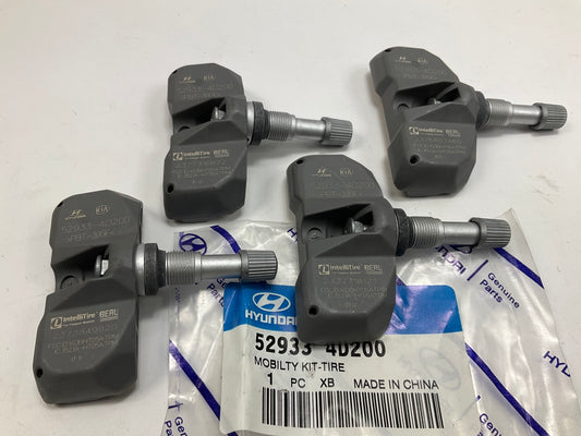 (4) NEW - OEM 529334D200 TPMS Tire Pressure Monitor Sensor For Hyundai