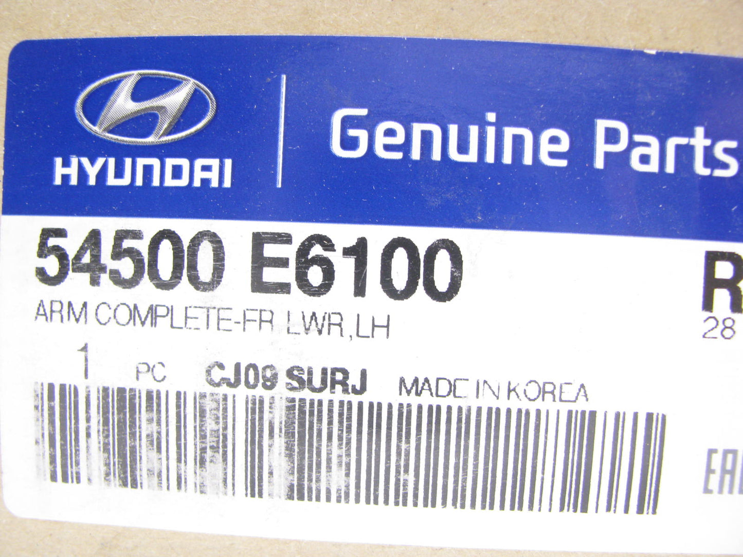 NEW 54500-E6100 FRONT LEFT LOWER Control Arm OEM For 2016-19 Hyundai Sonata