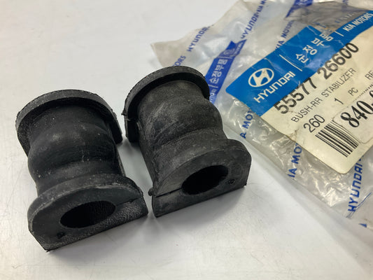 (2) 5557726600 Rear Stabilizer Sway Bar Bushing OEM For 2001-2006 Santa Fe