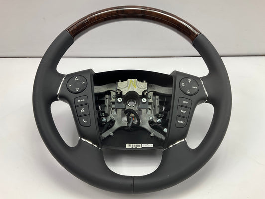 NEW Black Steering Wheel W/ Wood Grain & Switches OEM For 10-14 Genesis Coupe