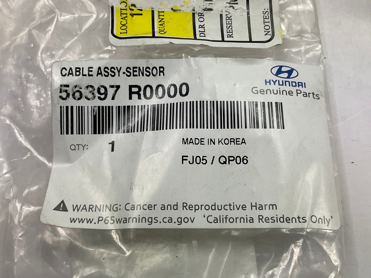 NEW - OEM 56397R0000 Steering Column SRS Wiring Harness For Hyundai