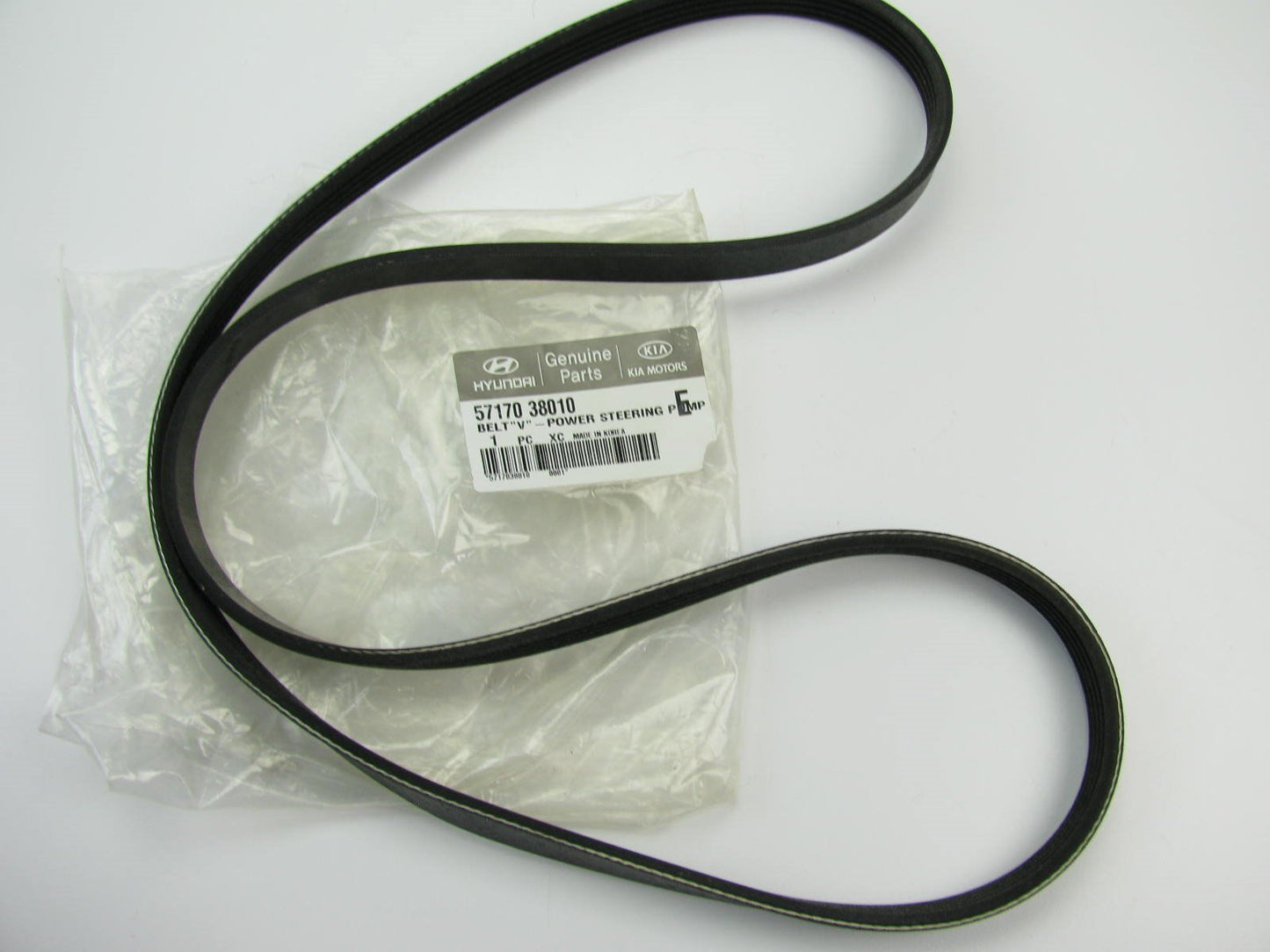 NEW - OEM 717038010 A/C Power Steering Serpentine Belt For 1999-2005 Sonata 2.4L