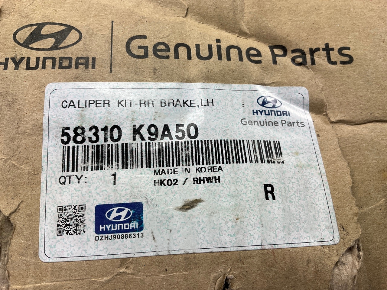 NEW Rear Left Drivers Side Brake Caliper OEM For 19-22 Veloster N 58310K9A50