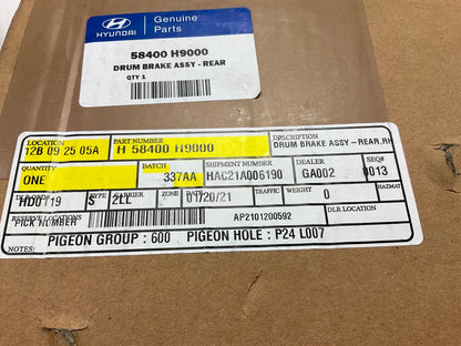 NEW Rear Right Drum Brake Backing Plate Assembly OEM For 18-22 Accent 58400H9000
