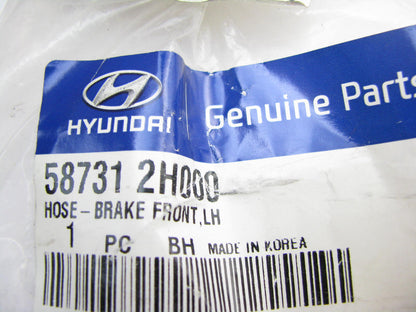 NEW - OEM 587312H000 FRONT LEFT Brake Hose For 2007-2010 Hyundai Elantra