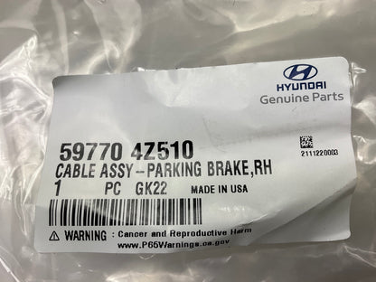 NEW Rear Right Parking Brake Cable OEM For 2014-2018 Santa Fe Sport 597704Z510