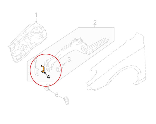 LEFT DRIVERS SIDE Fender Reinforcement Bracket OEM For 07-10 Elantra SEDAN ONLY