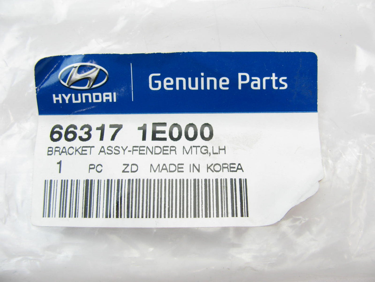 Left Drivers Fender Mounting Bracket OEM For 2005-2011 Hyundai Accent 663171E000