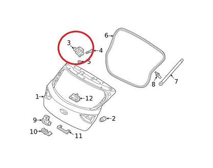 NEW - OEM Left Tail Gate Hatch Hinge For 2013-2014 Elantra GT Wagon 14-17 Forte