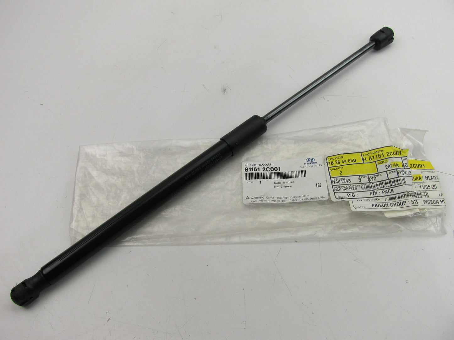 New OEM LEFT Hood Lift Shock Support For 2003-2007 Hyundai Tiburon 811612C001