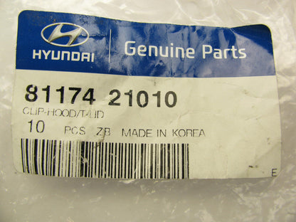 (10) NEW GENUINE Hood Prop Support Rod Clips OEM For Hyundai 8117421010