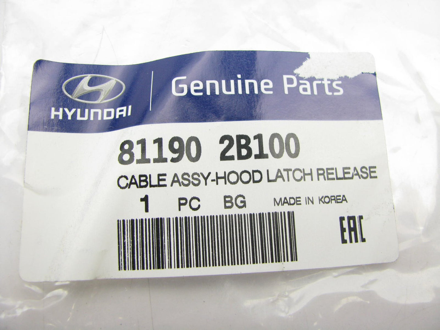 New Hood Release Cable Front Section ONLY OEM For 2007-2012 Santa Fe 811902B100