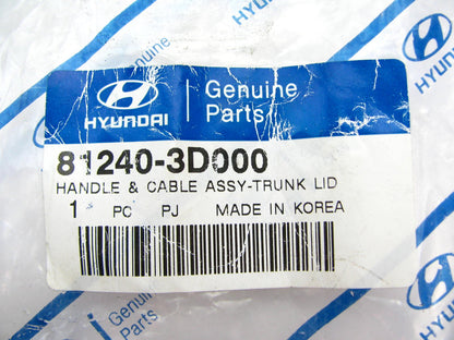 NEW - GENUINE Trunk Lid Release Handle & Cable Assembly OEM For 2002-05 Sonata