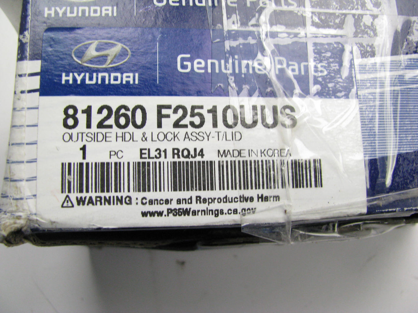 NEW 81260F2510UUS Trunk Lock Handle Release OEM For 2019-2020 Hyundai Elantra