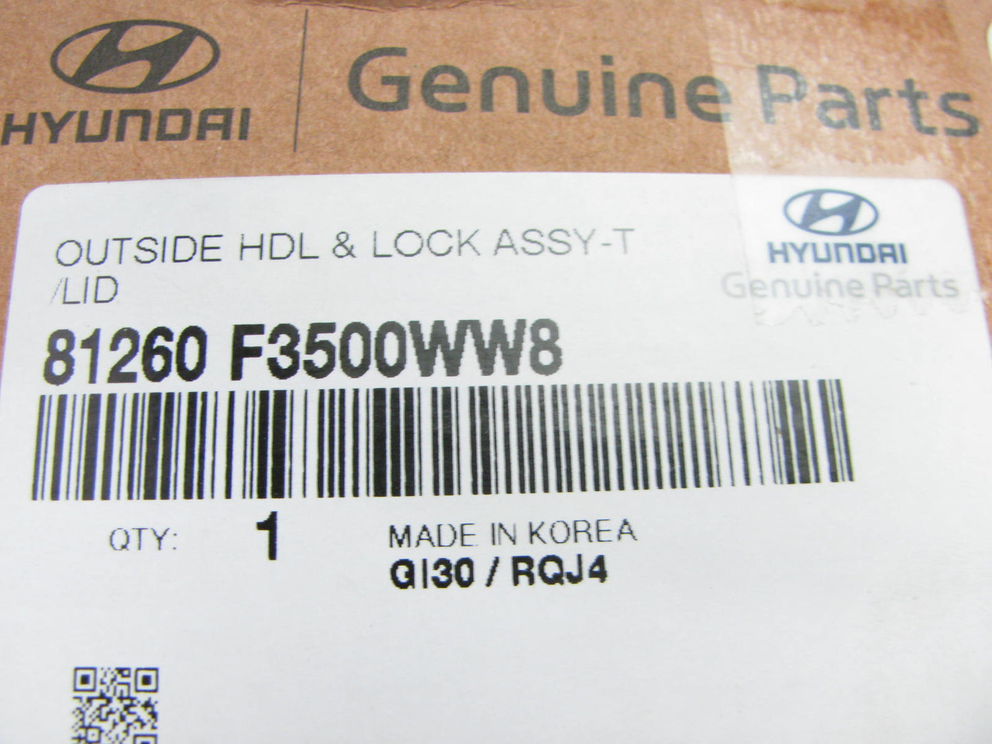 NEW Trunk Lid Release Switch W/ *H* Emblem OEM For 2019-20 Elantra 81260F3500WW8