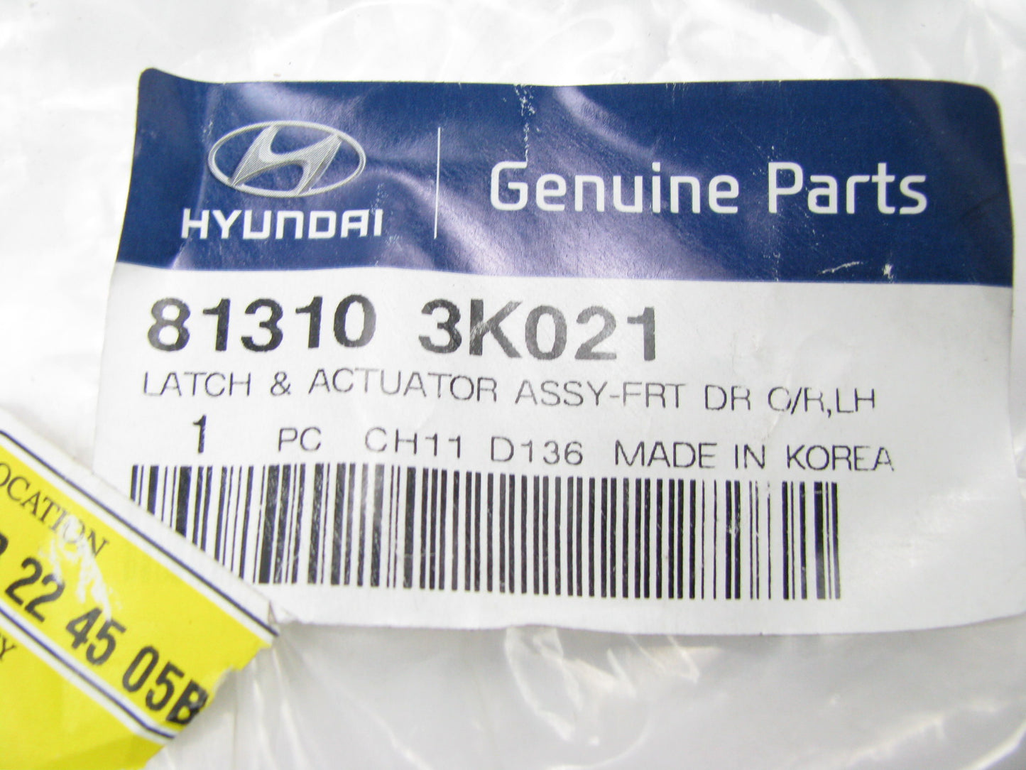 Front Left Driver Side Lock Actuator OEM For 2007-2008 Hyundai Sonata 813103K021