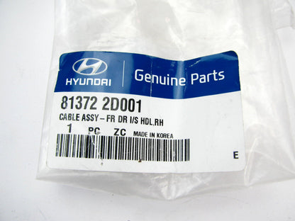 NEW - OEM 813722D001 Front Door Lock Cable Right Passenger For 2001-2006 Elantra