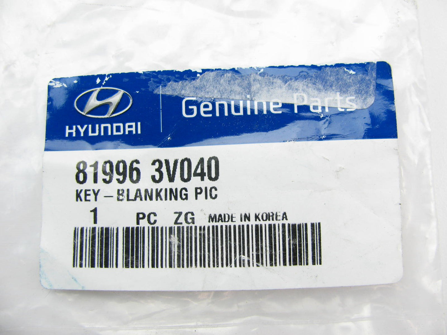 NEW - OEM GENUINE Key Fob Insert UNCUT Key Blank For 2011-2013 Azera 819963V040
