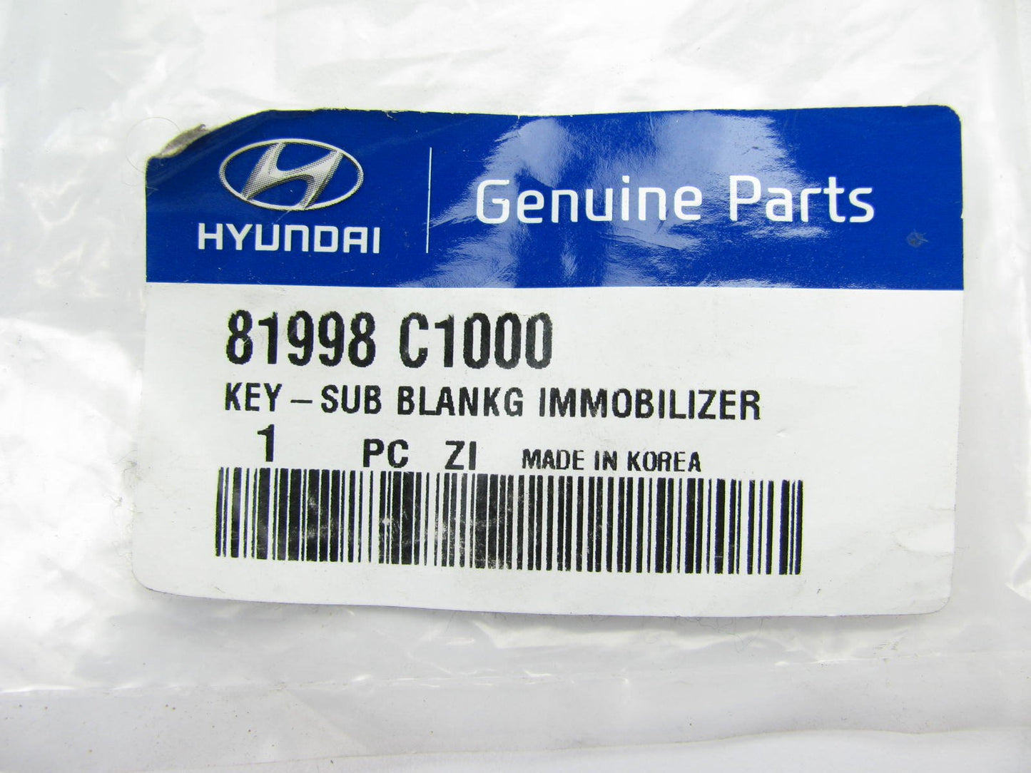 New OEM Valet Transponder Key For 2015 Hyundai Sonata 81998C1000