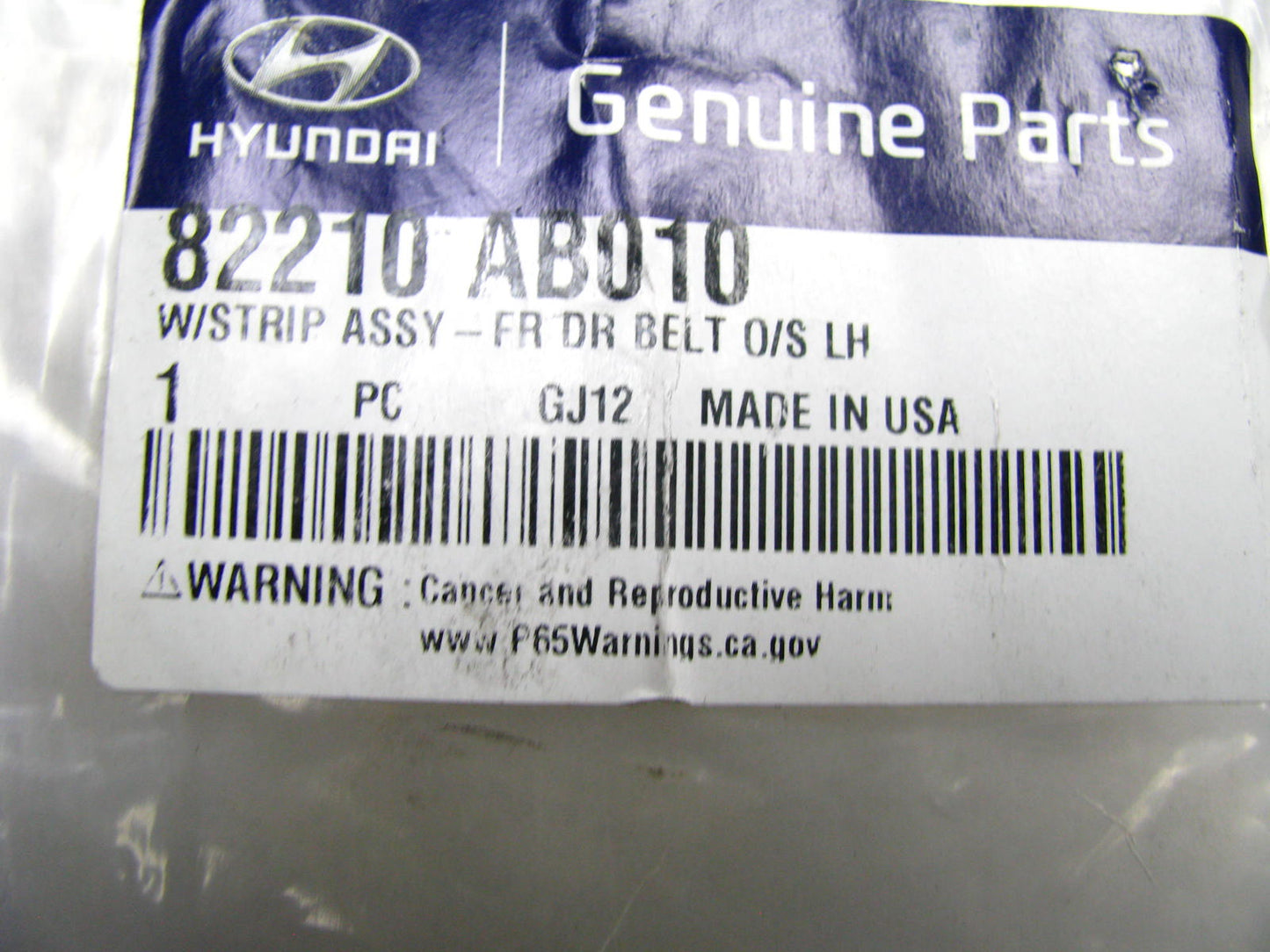 NEW - OEM 82210AB010 Front Left Door Belt Molding For 2021-2023 Hyundai Elantra