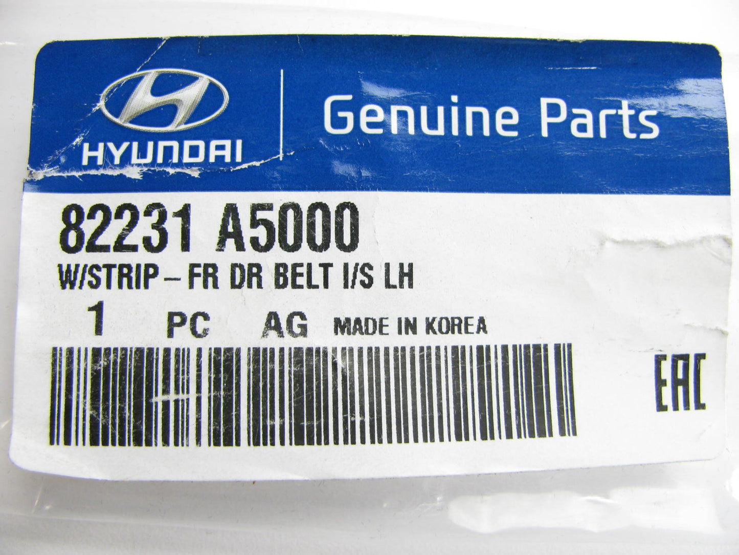 New Front Left Door Window Inside Belt Weatherstrip OEM For 2013-2017 Elantra Gt