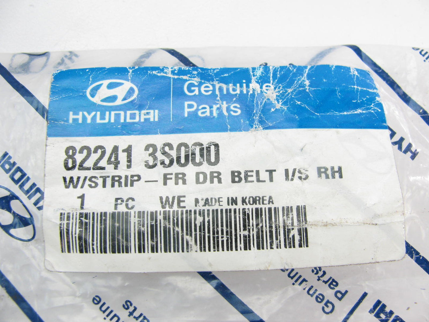FRONT Right (Passenger) Side Door Window Belt Weather Strip OEM For 11-15 Sonata