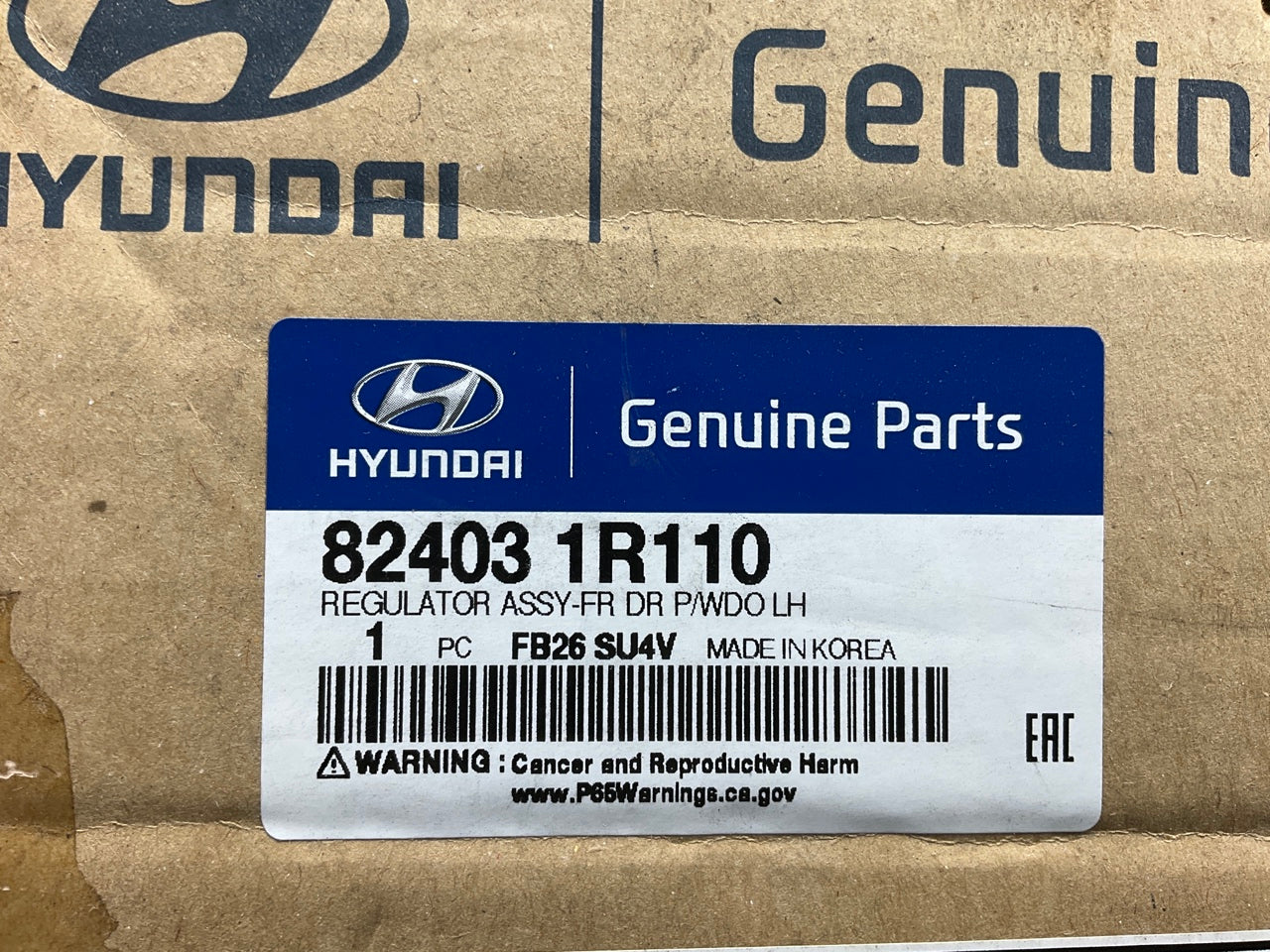 NEW Front Left Window Regulator OEM For 2012-2017 Hyundai Accent 824031R110