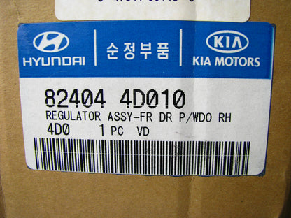 NEW - OEM 82404-4D010 Front Right Window Regulator For 2007-09 Hyundai Entourage