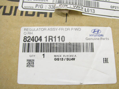 NEW GENUINE 824041R110 FRONT RIGHT Window Regulator OEM For 12-17 Hyundai Accent