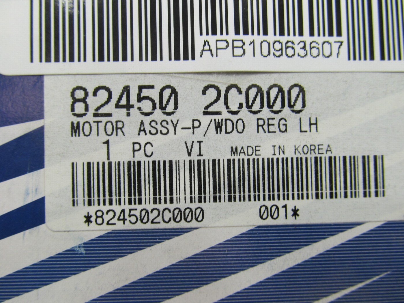 Front Left (Drivers Front) Power Window Motor OEM For 2003-08 Tiburon 824502C000