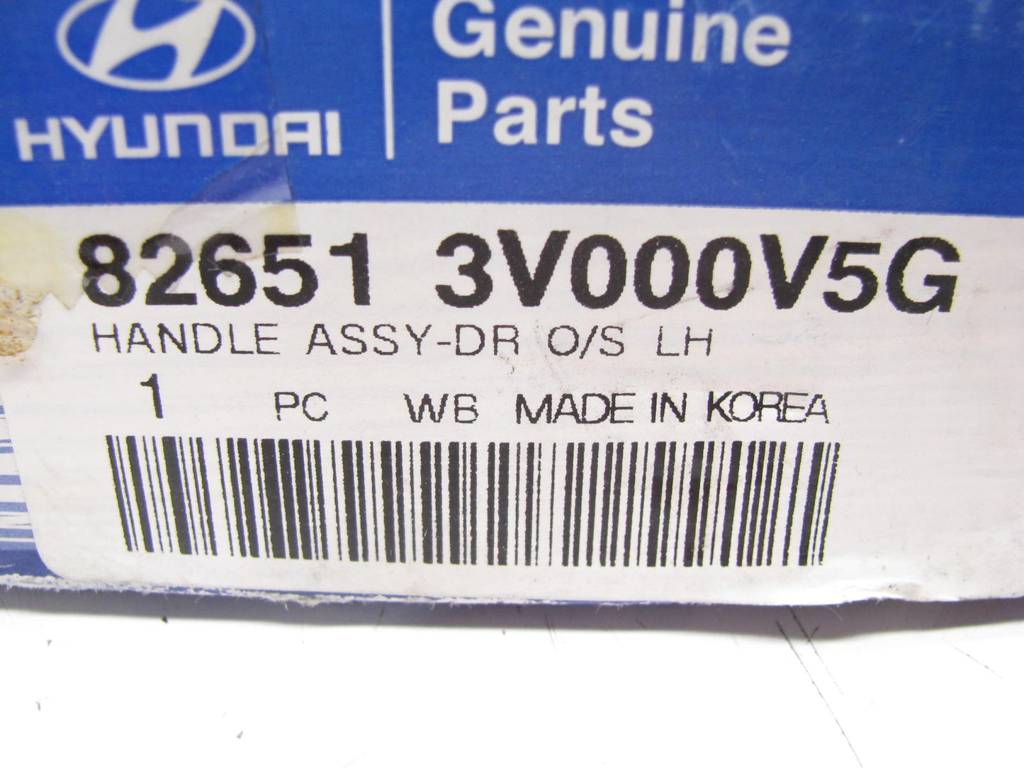 NEW - OEM 826513V000V5G Left Drivers Side Outside Door Handle For 2011-13 Azera