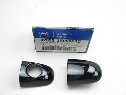 NEW - OEM FRONT OUTSIDE Door Handle Cover Kit BLACK For 2006-2010 Hyundai Sonata