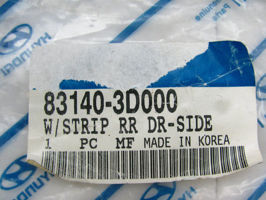 Rear Right (Passengers Rear) Door Weatherstip Seal OEM For 02-05 Hyundai Sonata
