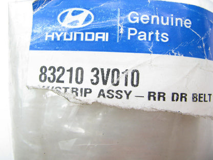 NEW - OEM Rear Left Side Outer Door Belt Weatherstrip Seal BLACK For 12-17 Azera