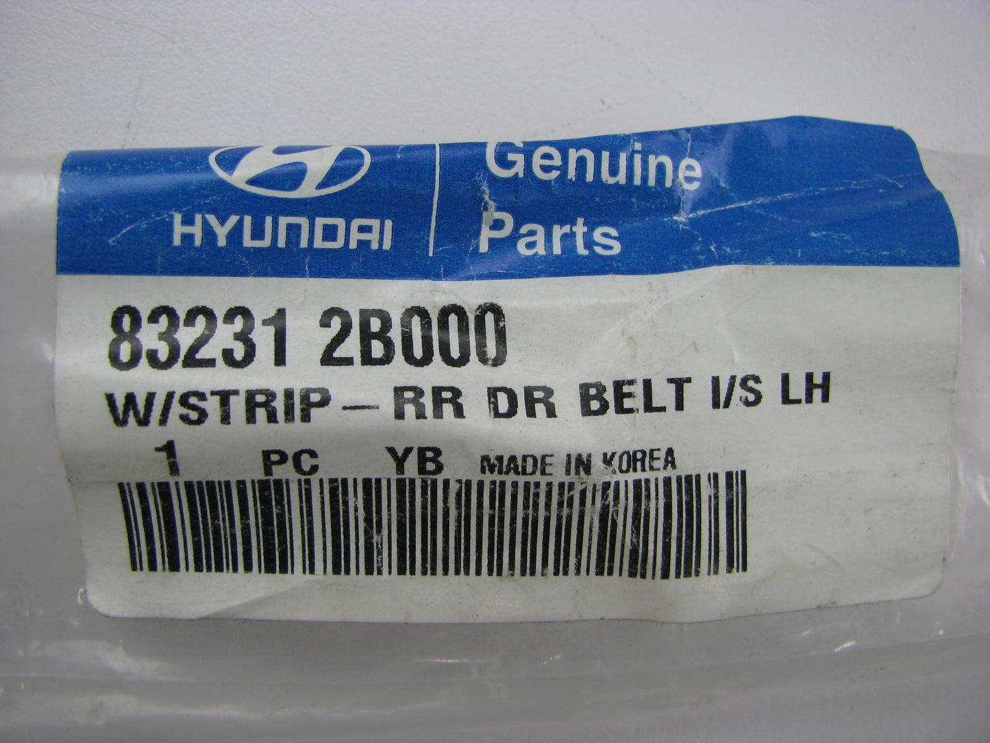 New Rear Left Side Door Inner Weatherstrip Belt Seal For 07-12 Hyundai Santa Fe