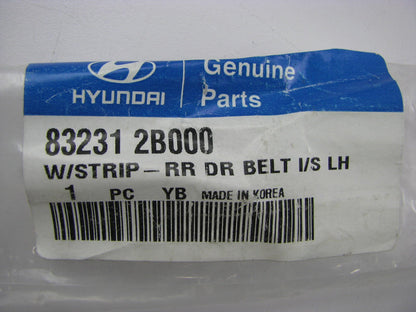 New Rear Left Side Door Inner Weatherstrip Belt Seal For 07-12 Hyundai Santa Fe