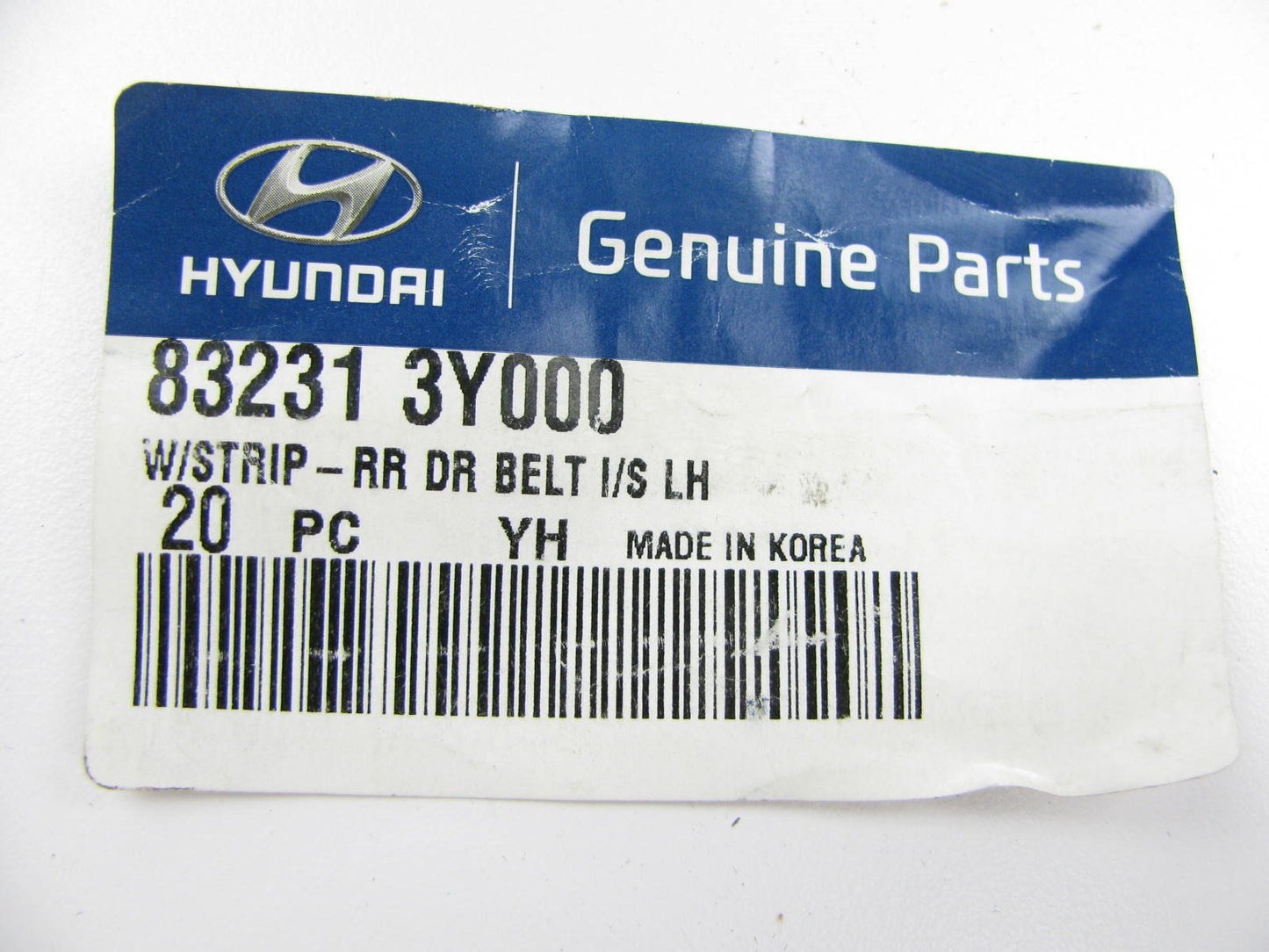 New Rear Left Door Inner Belt Weather Strip Seal For 2012-13 Elantra 832313Y000