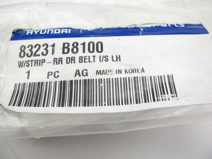 New OEM Rear Left Side Inner Door Belt Weatherstrip Seal For 15-17 Santa Fe