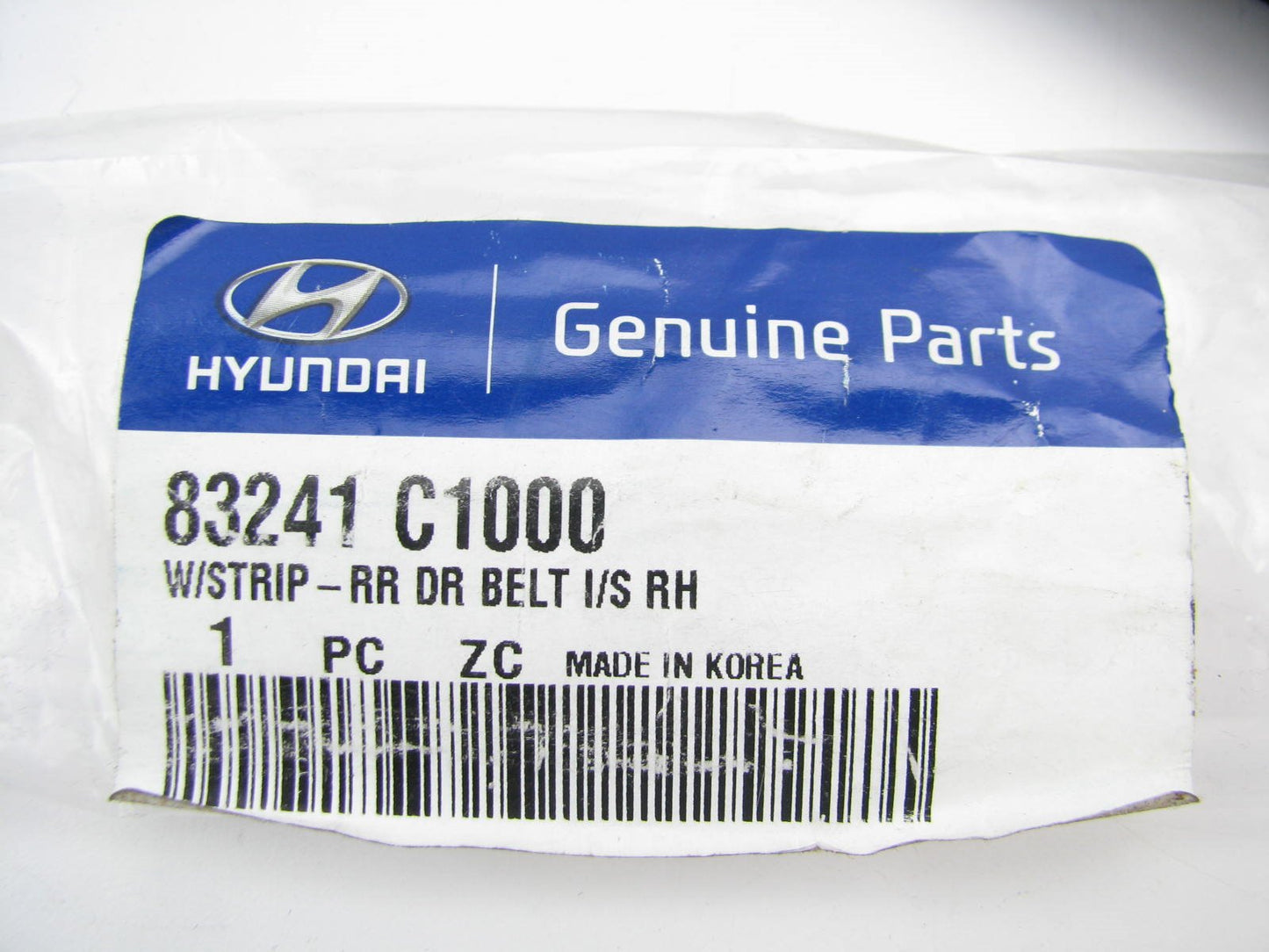 NEW OEM Rear Right Passengers Door Belt Inner Weatherstrip Seal For 15-19 Sonata