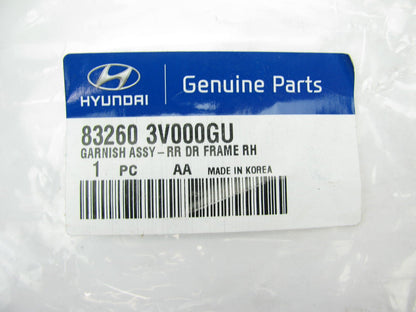 NEW OEM Rear Right Door Frame Garnish Moulding Trim For 12-15 Azera 832603V000GU