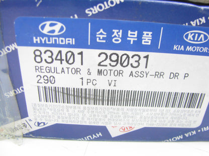 NEW 8340129031 REAR LEFT Window Regulator W/ Motor OEM For 1996-00 Elantra