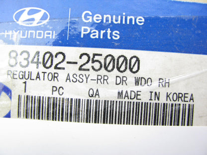NEW - OEM 8340225000 Rear Right Manual Window Regulator For 2000-2006 Accent